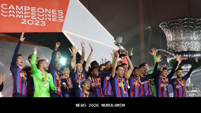 Barcelona juara Piala Super Spanyol 2026 setelah menang 3-2 vs Real Madrid, Raphinha 2 gol