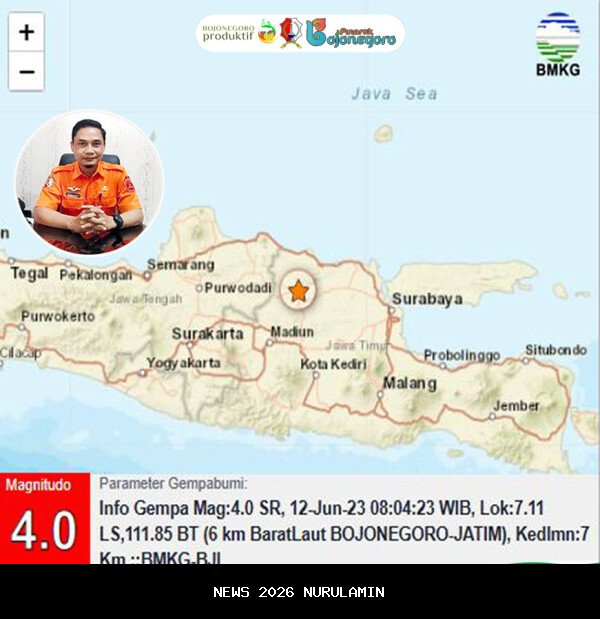 Gempa 4,4 SR Guncang Tulung Selapan OKI, BPBD Imbau Warga Tetap Tenang