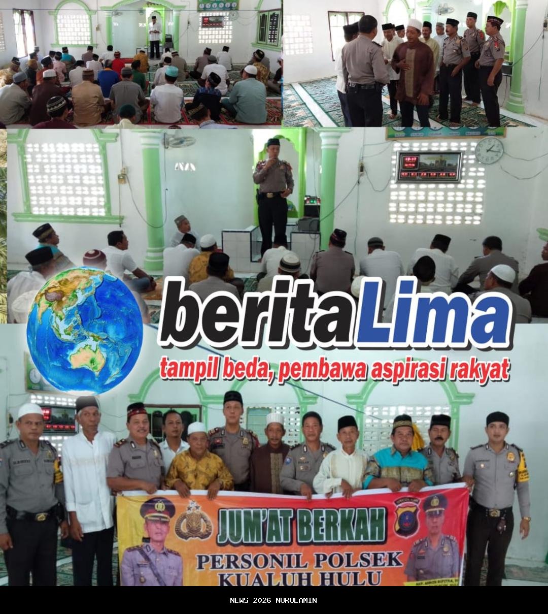 Bhabinkamtibmas Polsek Bosar Maligas Simalungun Shalat Jumat Bersama 65 Jemaah