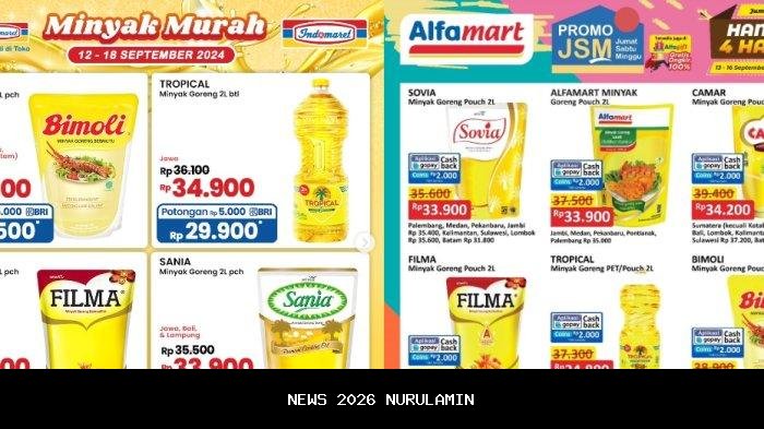 Katalog Promo Alfamart, Indomaret, dan Alfamidi Hari Ini, Minyak Goreng Murah