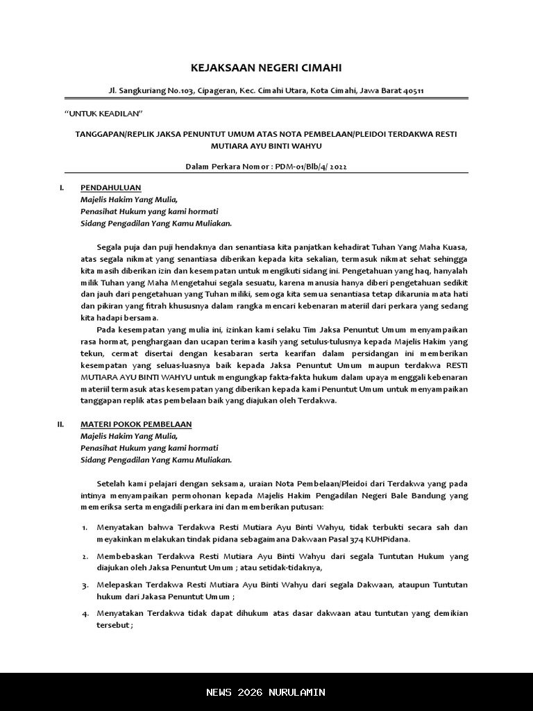 Setelah Dengar Tanggapan JPU, Dedy Yulianto Kecewa