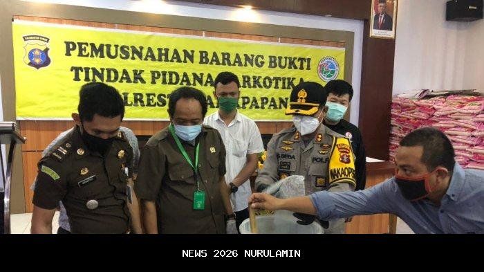 Kasus Narkoba di Balikpapan Meningkat, Sabu 2,7 Kg Ditemukan