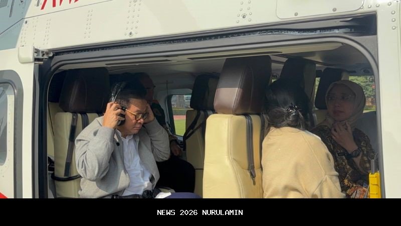 Naik Helikopter, Prabowo Pantau Banjir Langkat Hari Ini